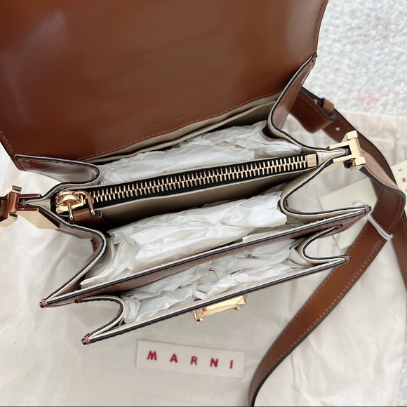 NWT Marni Trunk Mini Calfskin Woven Shoulder Bag - Picture 7 of 15